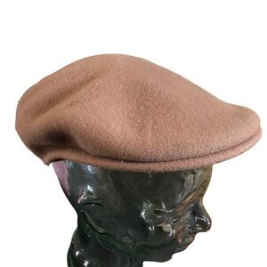 Kangol 100% Pure Wool 504 Cabbie Newsboy Hat Cap Size S Light Brown